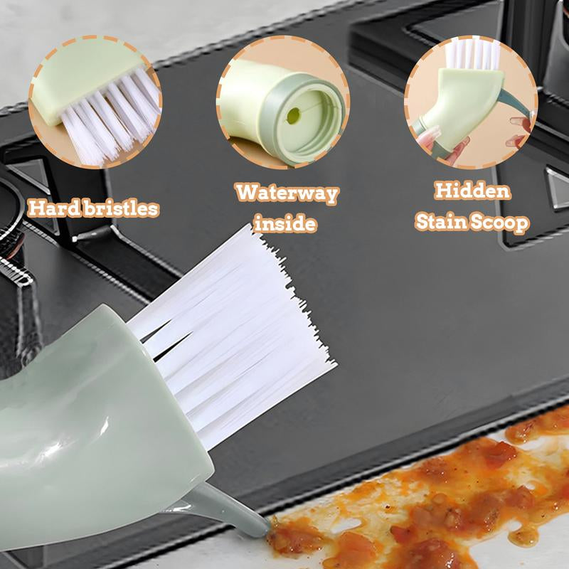 2 Counts Bottle Cleaning Brush, Multi-Functional Dry and Wet Dual-Purpose Crevice Cleaning Brush for Bathroom Kitchen, Random Color
