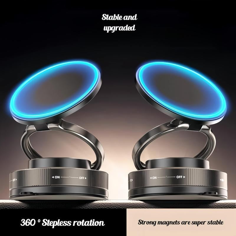360° Vacuum Magnetic Phone Holder, Hands-Free ,For Outdoorfun/Mirror/Shower/Smooth Surface,Strong Suction Cup Magnetic Car Phone Holderfor All Smartphones & All Car Models Adjustable