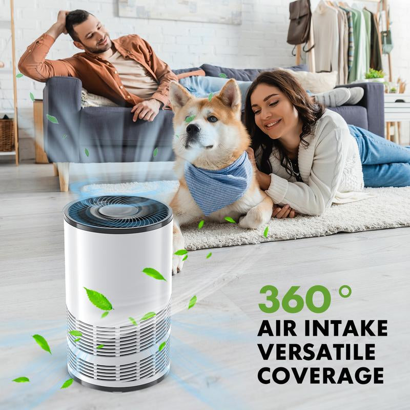 Sweet Furniture S - Air Purifier with an Replacement HEPA Filter, Portable Air Quality Monitor, Covers up to 1200Ft², 360°Outlet, 25Db Sleep Mode