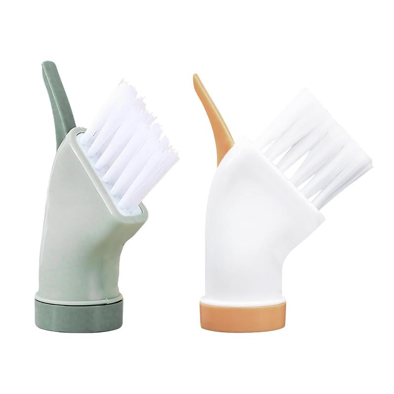 2 Counts Bottle Cleaning Brush, Multi-Functional Dry and Wet Dual-Purpose Crevice Cleaning Brush for Bathroom Kitchen, Random Color